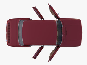 renault 8 with interior dark red 3Dモデル