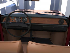 renault 8 с салоном темно-красного цвета 3D Модель