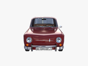 renault 8 with interior dark red 3Dモデル