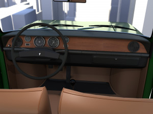 renault 8 with interior green 3Dモデル