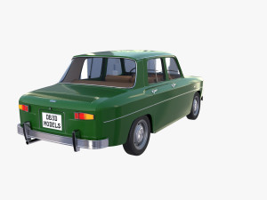 renault 8 with interior green 3Dモデル