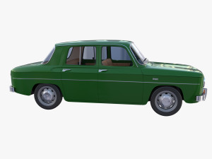 renault 8 with interior green 3Dモデル