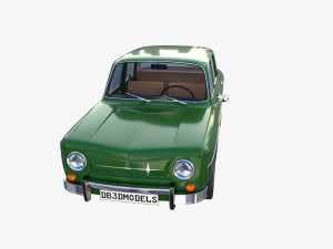 renault 8 with interior green 3Dモデル