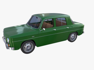renault 8 with interior green 3Dモデル