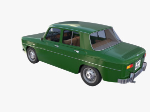 renault 8 with interior green 3Dモデル