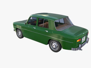 renault 8 с зеленым салоном 3D Модель