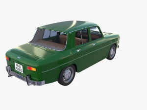 renault 8 с зеленым салоном 3D Модель