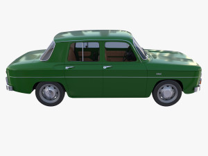 renault 8 with interior green 3Dモデル