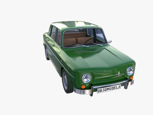 renault 8 с зеленым салоном 3D Модель