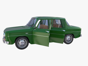 renault 8 with interior green 3Dモデル