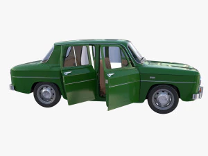 renault 8 с зеленым салоном 3D Модель
