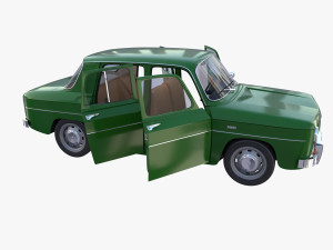 renault 8 with interior green 3Dモデル