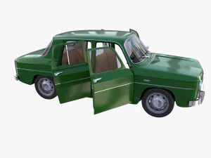 renault 8 с зеленым салоном 3D Модель