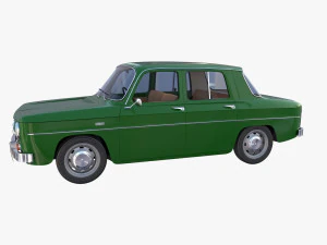 renault 8 с зеленым салоном 3D Модель