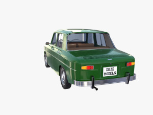 renault 8 with interior green 3Dモデル