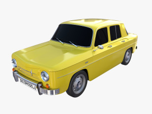 renault 8 yellow 3D Model