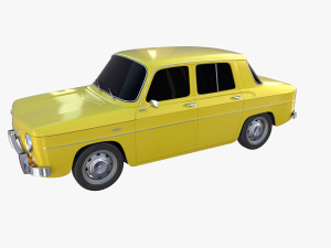 renault 8 yellow 3D Model
