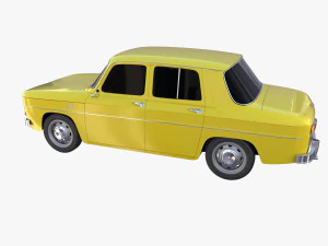 Рено 8 желтый 3D Модель
