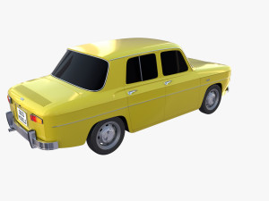 renault 8 yellow 3D Model