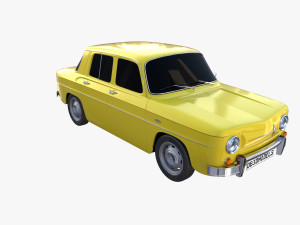 renault 8 yellow 3D Model