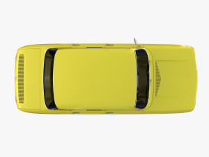 renault 8 yellow 3D Model