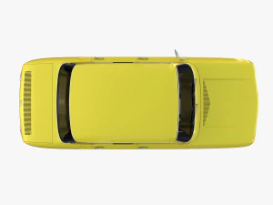 Рено 8 желтый 3D Модель