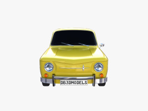 renault 8 yellow 3D Model