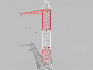 electricity pole 6 3D Model