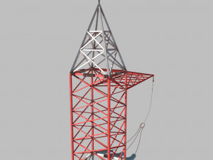 electricity pole 6 3D Model