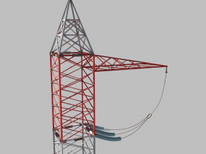 electricity pole 6 3D Model