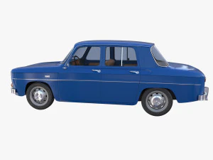 Рено 8 с синим салоном 3D Модель
