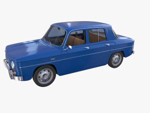 Рено 8 с синим салоном 3D Модель