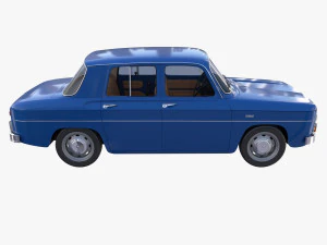 Рено 8 с синим салоном 3D Модель