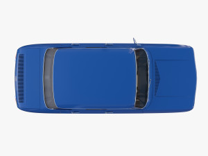 renault 8 with interior blue 3D 모델