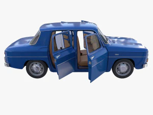 Рено 8 с синим салоном 3D Модель