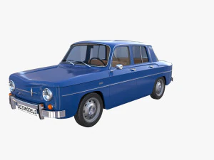 Рено 8 с синим салоном 3D Модель