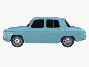 renault 8 light blue 3D 模型