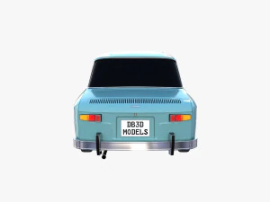 renault 8 light blue 3D Model