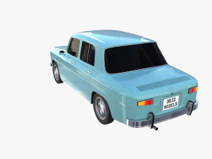 renault 8 light blue 3D Model