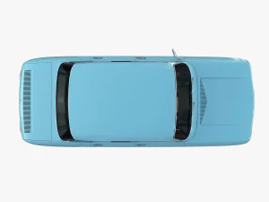 renault 8 light blue 3D Model