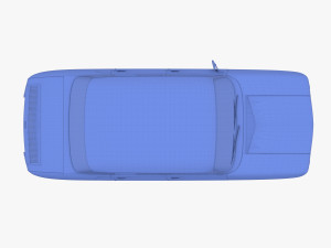 renault 8 light blue 3D 模型