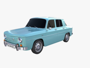 renault 8 light blue 3D 模型