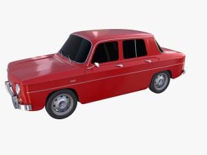 renault 8 red Modello 3D