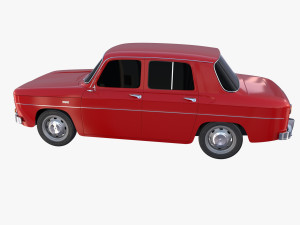 renault 8 red Modello 3D