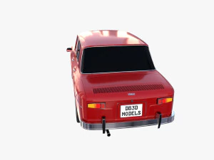 renault 8 rojo Modelo 3D