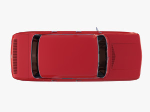 renault 8 red Modello 3D