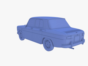 renault 8 red Modello 3D