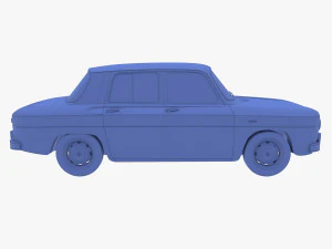 renault 8 rojo Modelo 3D