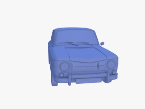 renault 8 red Modello 3D