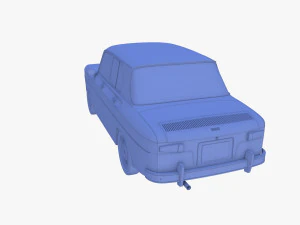 renault 8 rojo Modelo 3D